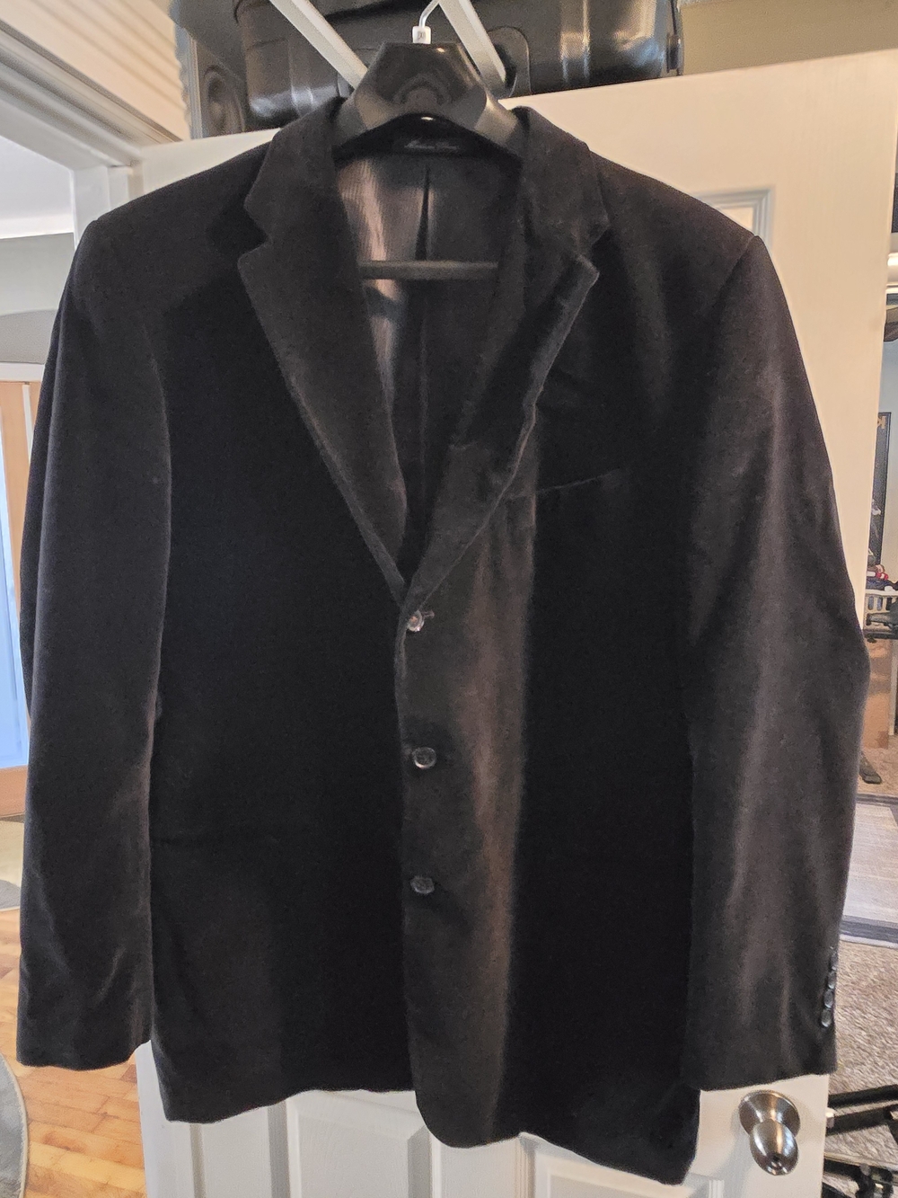 Men's Black Velvet Sport Coat Blazer